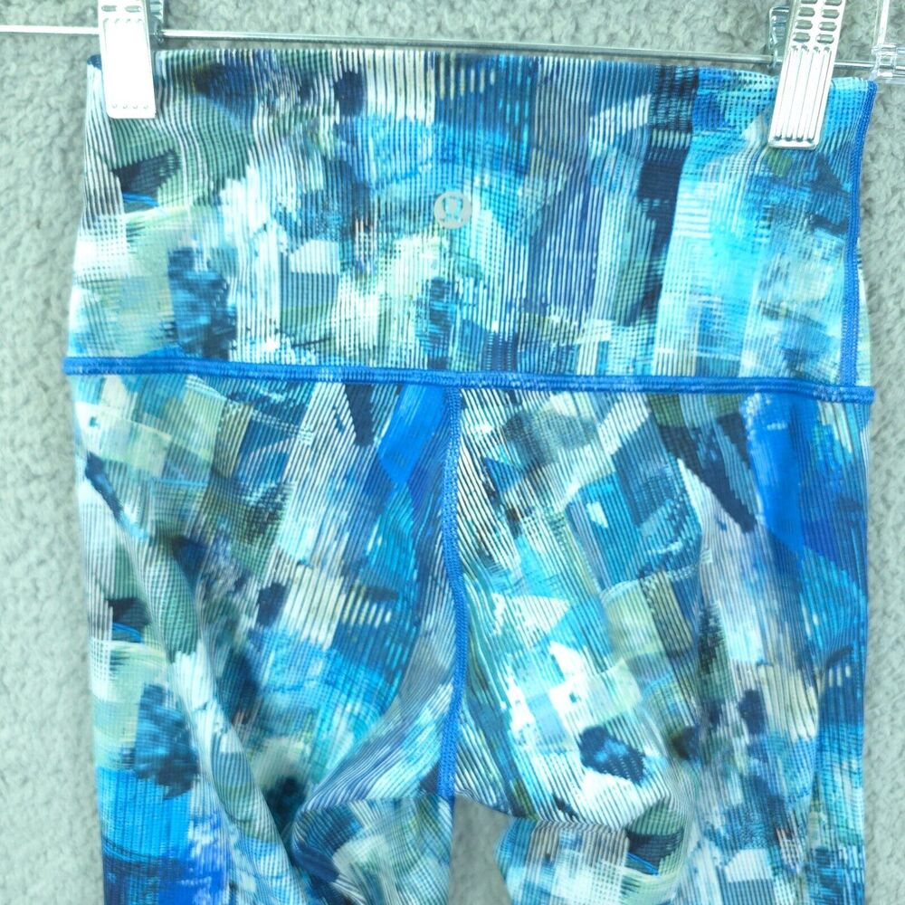 Lululemon Women's Wunder Under Crop Leggings Blue Size 2 W5BCSH - Picture 4 of 10